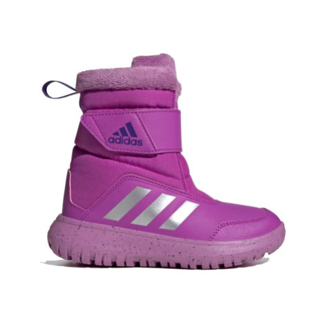 Dívčí vysoké zimní boty ADIDAS Winterplay purple burst silver metalic preloved purple