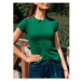 Deoti Dámské basic tričko Meinrad tmavě zelená Zelená