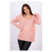 Sweater with decorative pockets powdered pink