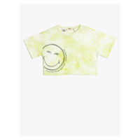 Koton Oversize Smileyworld® T-Shirt Licensed Tie-tie-Print Pattern.