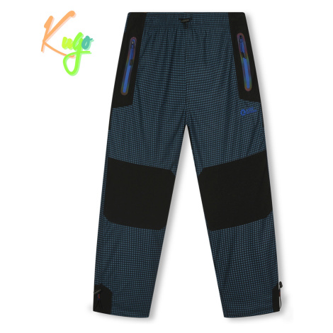 Chlapecké zateplené outdoorové kalhoty - KUGO C7775, petrol/ modré zipy Barva: Petrol