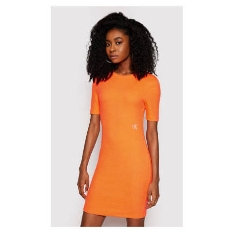 Calvin Klein dámské oranžové šaty