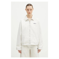 Bunda adidas Originals Pinstripe H Jacket béžová barva, přechodná, JJ3476