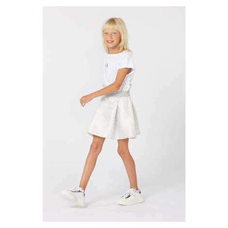 Dívčí šaty Karl Lagerfeld bílá barva, mini