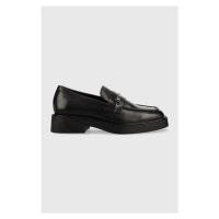 Kožené mokasíny Vagabond Shoemakers JILLIAN dámské, černá barva, na plochém podpatku, 5543.001.2