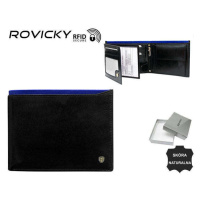 Pánské peněženky Pánská kožená peněženka N992 RVT Black+Na black