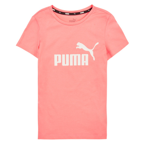 Puma ESS LOGO TEE G Růžová