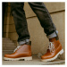 Vasky Farm Medium Brown - Dámské kožené kotníkové boty hnědé, se zateplením - zimní obuv Flexiko