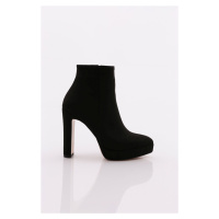 DGN 601 Women's Heeled Boots Black Suede