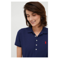 Polo tričko Polo Ralph Lauren tmavomodrá barva, s límečkem