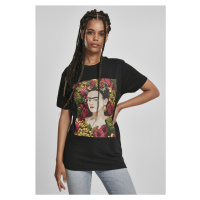 Dámské tričko krátký rukáv // Merchcode Ladies Frida Kahlo Portrait Tee black