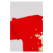 Dětská bavlněná mikina zippy červená barva, s potiskem
