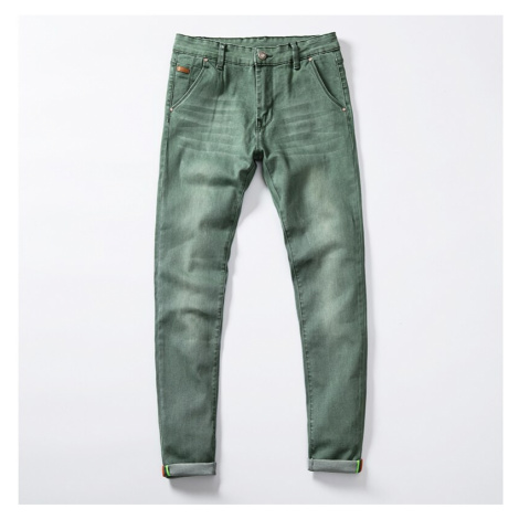 Pánské modní džíny zelené