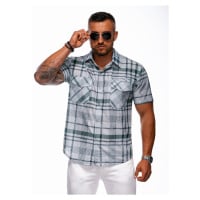 Men's shirt with short sleeves K667 - grey