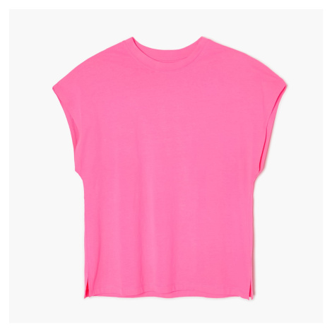 Cropp - Oversize tričko - Růžová