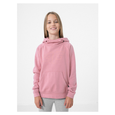 4F JUNIOR-GIRLS SWEATSHIRT JBLD002-56S-LIGHT PINK Růžová