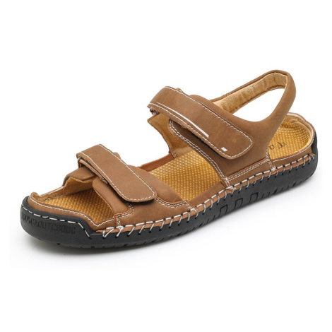 Kožené pánské sandály na suchý zip trekové MIXI FASHION