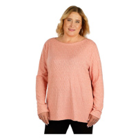Dámský svetr s dlouhým rukávem Litex 7D014 | lososová