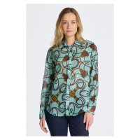 KOŠILE GANT REL ROPE PRINT COT SILK SHIRT modrá