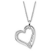 Engelsrufer Romantický stříbrný náhrdelník se srdíčkem ERN-FOREVER-ZI (řetízek, přívěsek)