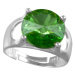 Prsten se Swarovski Elements Rivoli Peridot 12 mm