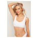 Trendyol Bridal White Bralette Textured Bikini Top