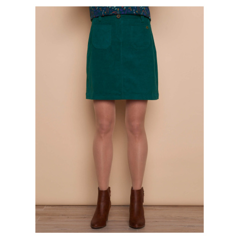 Zelená manšestrová sukně Tranquillo
