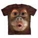 Pánské batikované triko The Mountain - Dítě Orangutan - hnědé