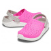 CROCS-LiteRide Clog K electric pink/white Růžová