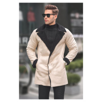 Madmext Stone Faux Fur Detailed Men's Coat 6310