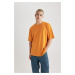 DEFACTO Oversize Fit Crew Neck Short Sleeve Heavy Fabric Basic T-Shirt