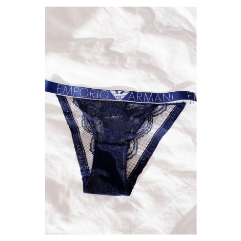 Emporio Armani Underwear Emporio Armani Sporty Lace brazilky - tmavě modré