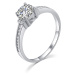 MOISS Elegantní stříbrný prsten s čirými zirkony R00006