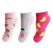 Dívčí kotníkové ponožky Aura.Via - GND8005, šedá/ sv. růžová/ neon. růžová Barva: Mix barev