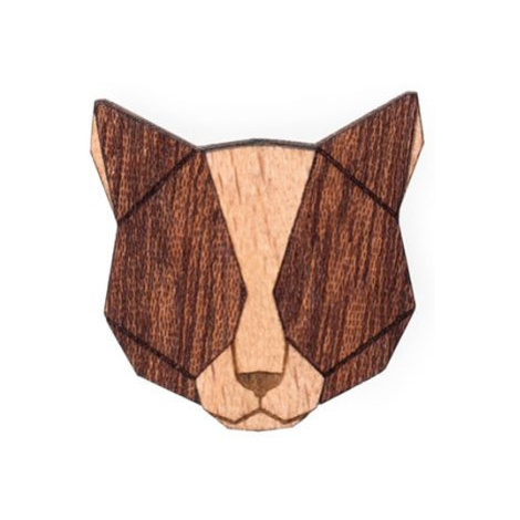 Dřevěná brož Red Cat Brooch BeWooden