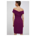 Šaty Lauren Ralph Lauren fialová barva, mini