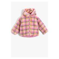 Koton Baby Girl Pink Plaid Jacket