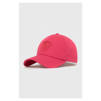 Bavlněná baseballová čepice Rossignol růžová barva, s aplikací