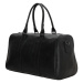 Beagles Černá kožená cestovní taška "Grande" - M (35l)