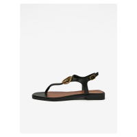 Černé dámské kožené sandály Guess Miry