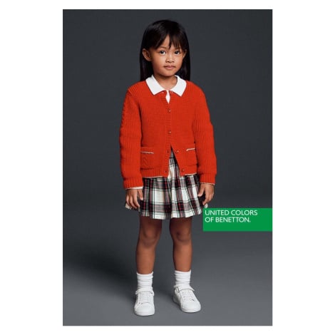 Dětská sukně United Colors of Benetton béžová barva, mini, áčková