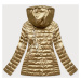 Zlatá dámská bunda s kapucí (2021-11) Zlatý