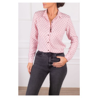armonika Women's Pink Patterned Long Sleeve Shirt