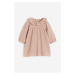 H & M - Bavlněné šaty - růžová