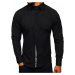Černá pánská elegantní košile s dlouhým rukávem Bolf  5746-A