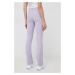 Manšestrové kalhoty MAX&Co. Milady fialová barva, zvony, medium waist
