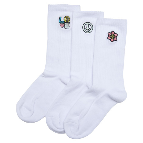 Ponožky Peace Icon Socks 3-balení bílé Urban Classics