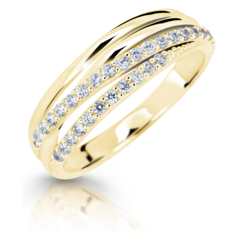Cutie Jewellery Třpytivý prsten ze žlutého zlata Z6716-3352-10-X-1