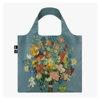 Skládací nákupní taška LOQI VINCENT VAN GOGH Flower Pattern Blue