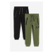 H & M - Kalhoty jogger 2 kusy - zelená